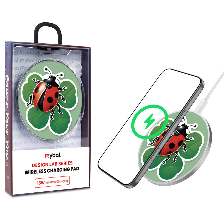 MyBat Design Lab Series Wireless Charging Pad - Silver - Ladybug Luck - MCGWIRC22SL-373-1.jpg
