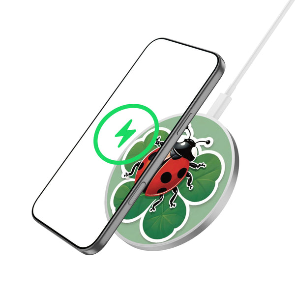 MyBat Design Lab Series Wireless Charging Pad - Silver - Ladybug Luck - MCGWIRC22SL-373-2.jpg