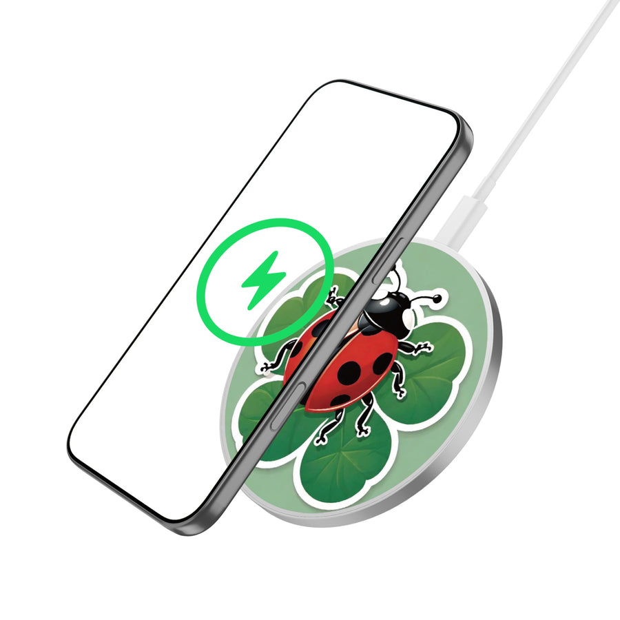 MyBat Design Lab Series Wireless Charging Pad - Silver - Ladybug Luck - MCGWIRC22SL-373-2.jpg