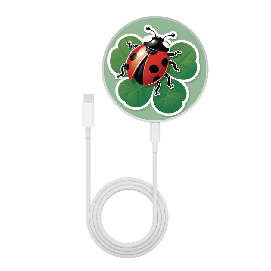 MyBat Design Lab Series Wireless Charging Pad - Silver - Ladybug Luck - MCGWIRC22SL-373-3.jpg