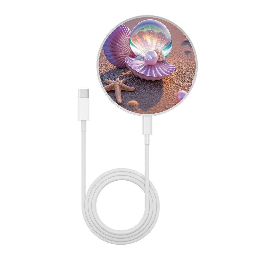MyBat Design Lab Series Wireless Charging Pad - Silver - Seashell Beach - MCGWIRC22SL-374-3.jpg