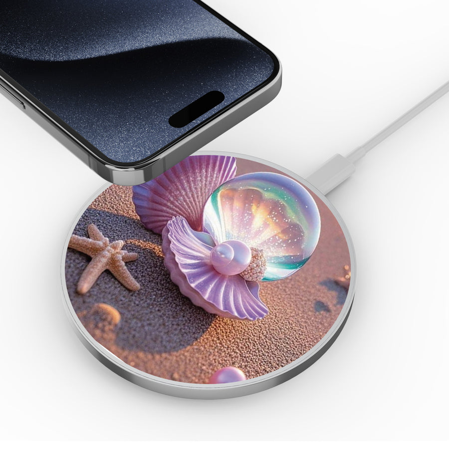 MyBat Design Lab Series Wireless Charging Pad - Silver - Seashell Beach - MCGWIRC22SL-374-4.jpg
