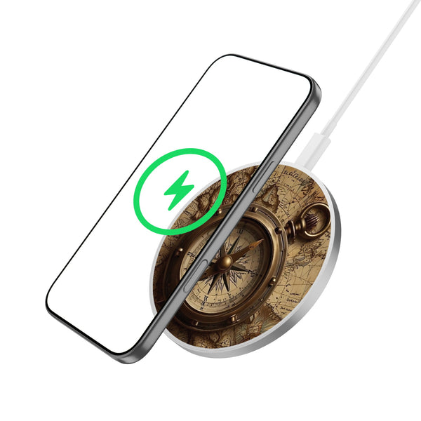 MyBat Design Lab Series Wireless Charging Pad - Silver - Compass - MCGWIRC22SL-378-2.jpg