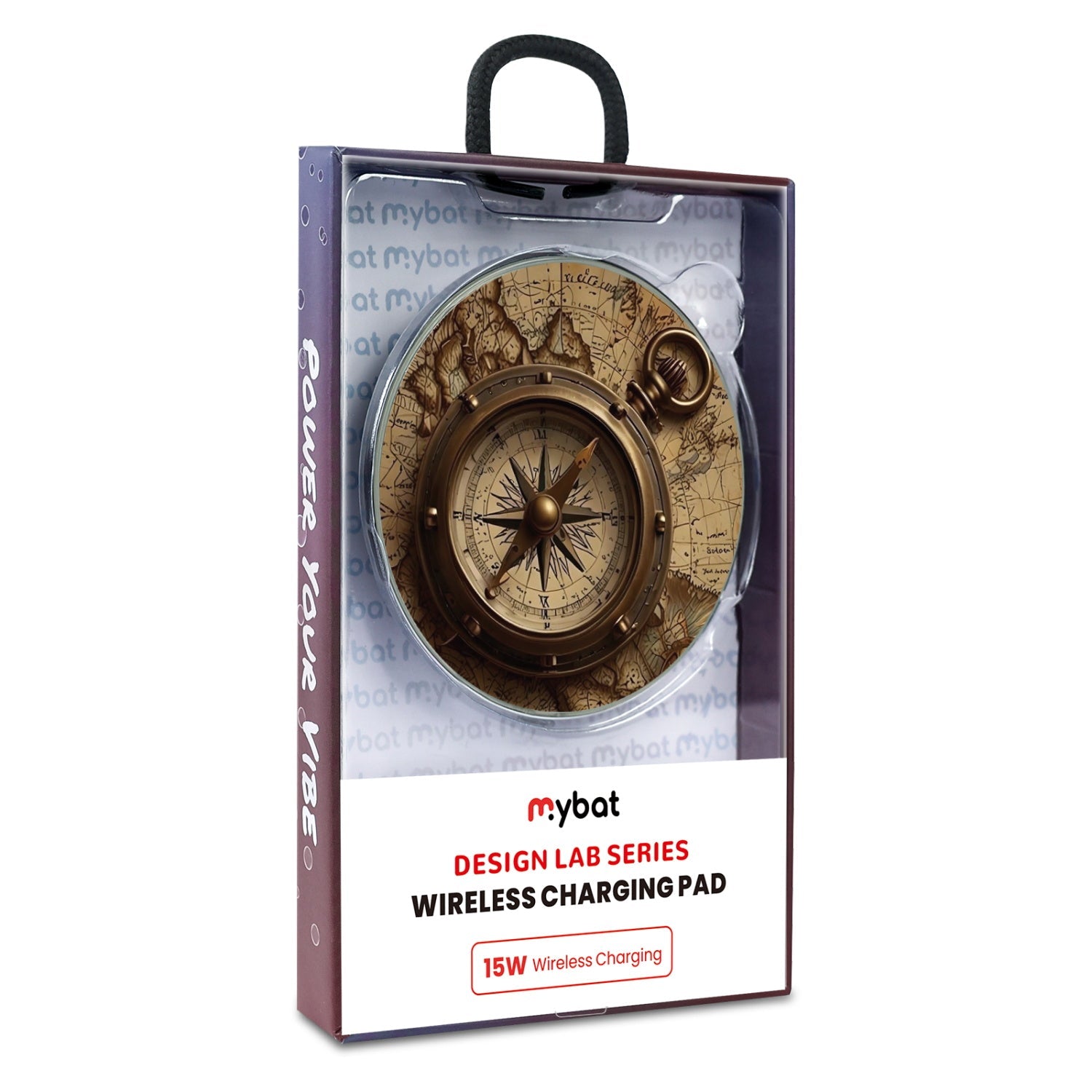 MyBat Design Lab Series Wireless Charging Pad - Silver - Compass