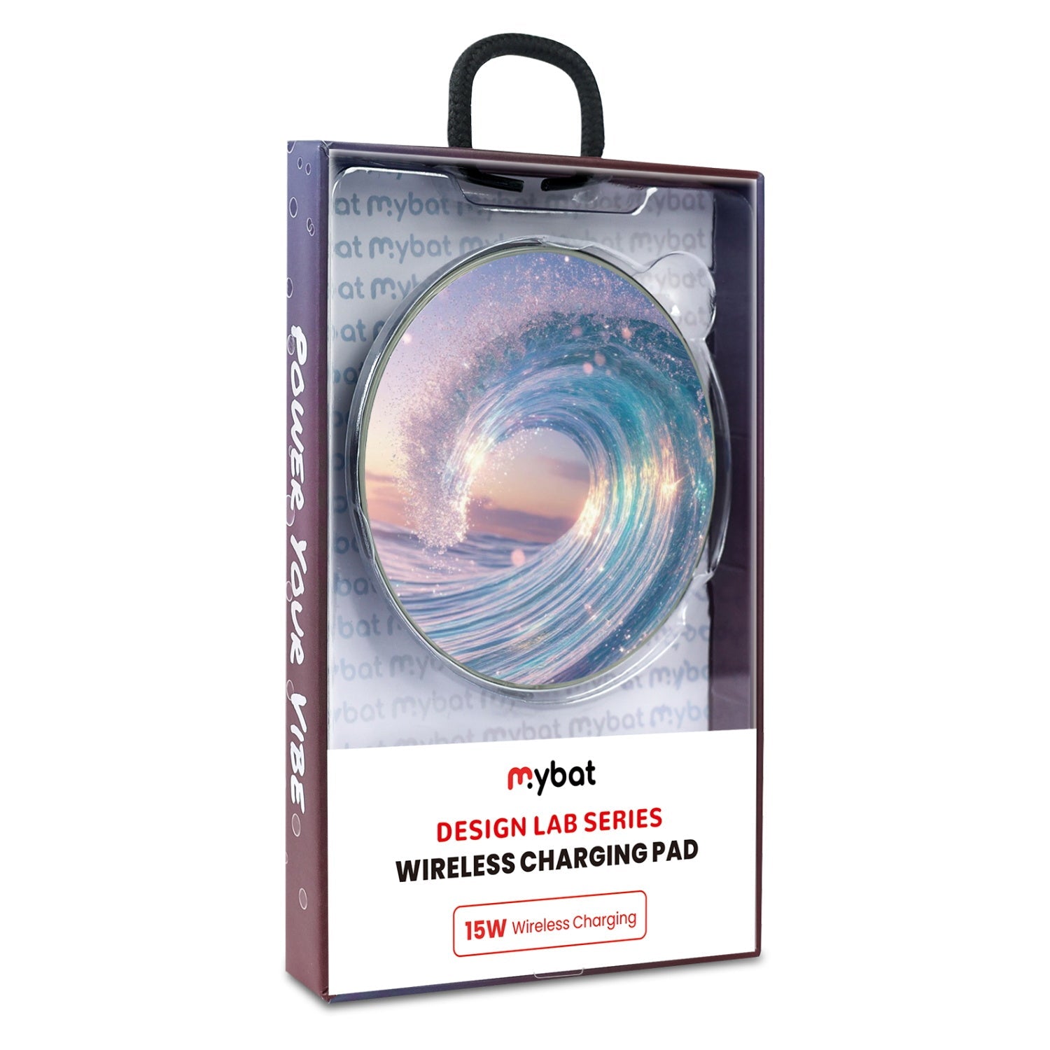 MyBat Design Lab Series Wireless Charging Pad - Silver - Dreamy Waves