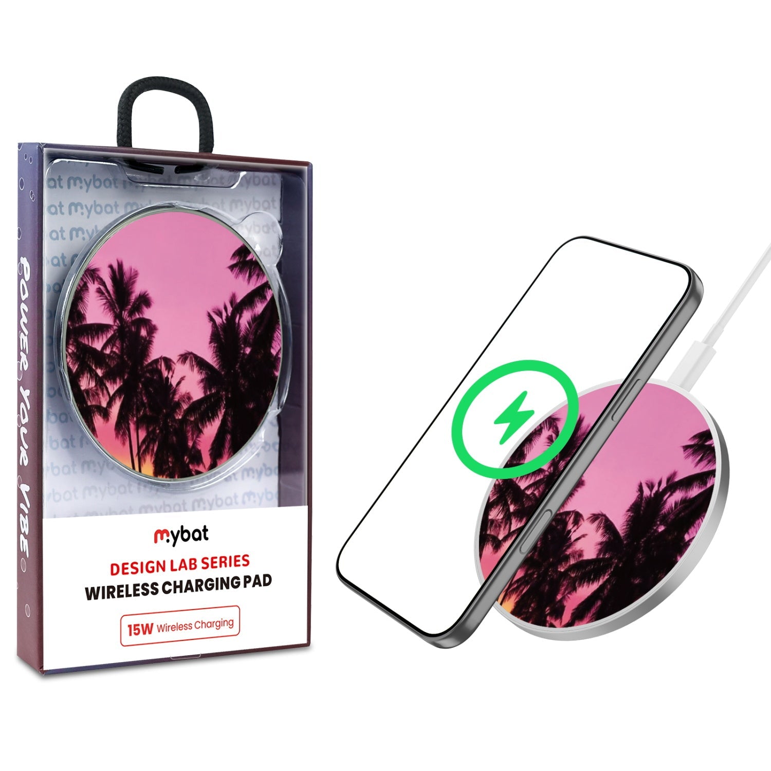MyBat Design Lab Series Wireless Charging Pad - Silver - Hello Summer