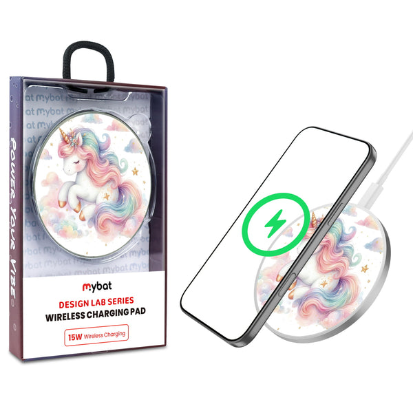 MyBat Design Lab Series Wireless Charging Pad - Silver - Rainbow Unicorn - MCGWIRC22SL-392-1.jpg