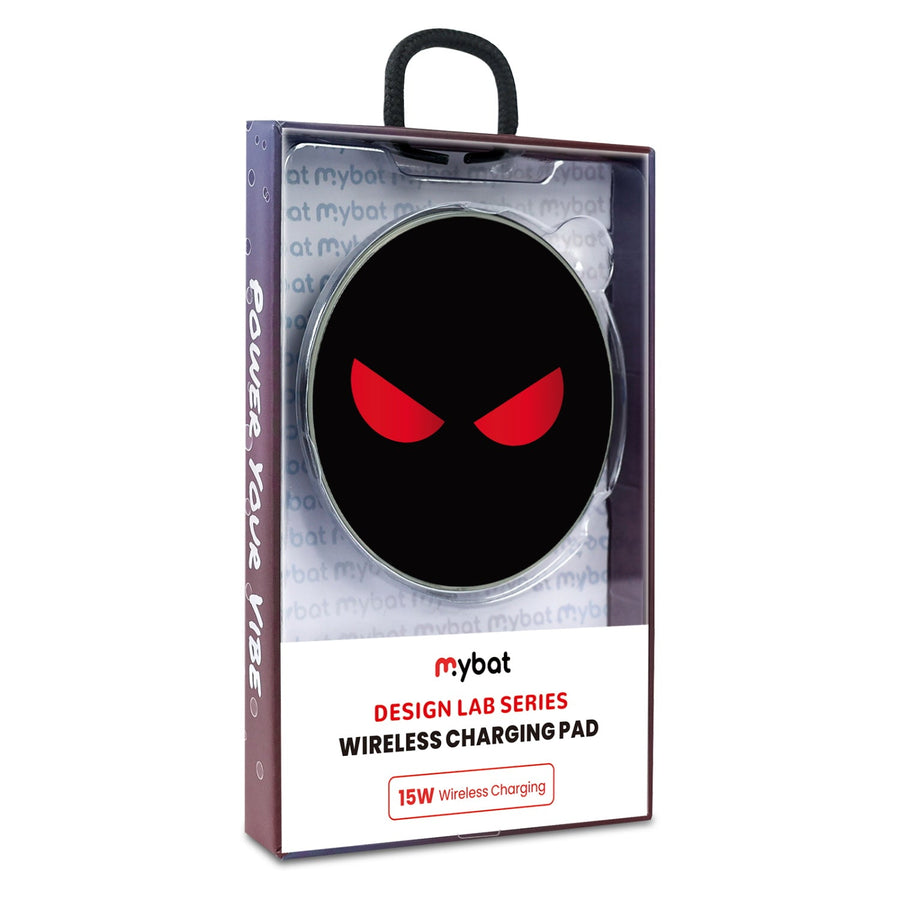 MyBat Design Lab Series Wireless Charging Pad - Silver - Red Eyes
