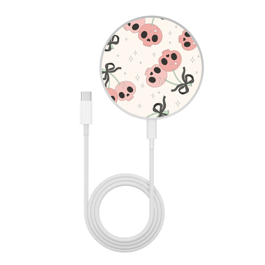 MyBat Design Lab Series Wireless Charging Pad - Silver - Cherry Skulls - MCGWIRC22SL-408-3.jpg