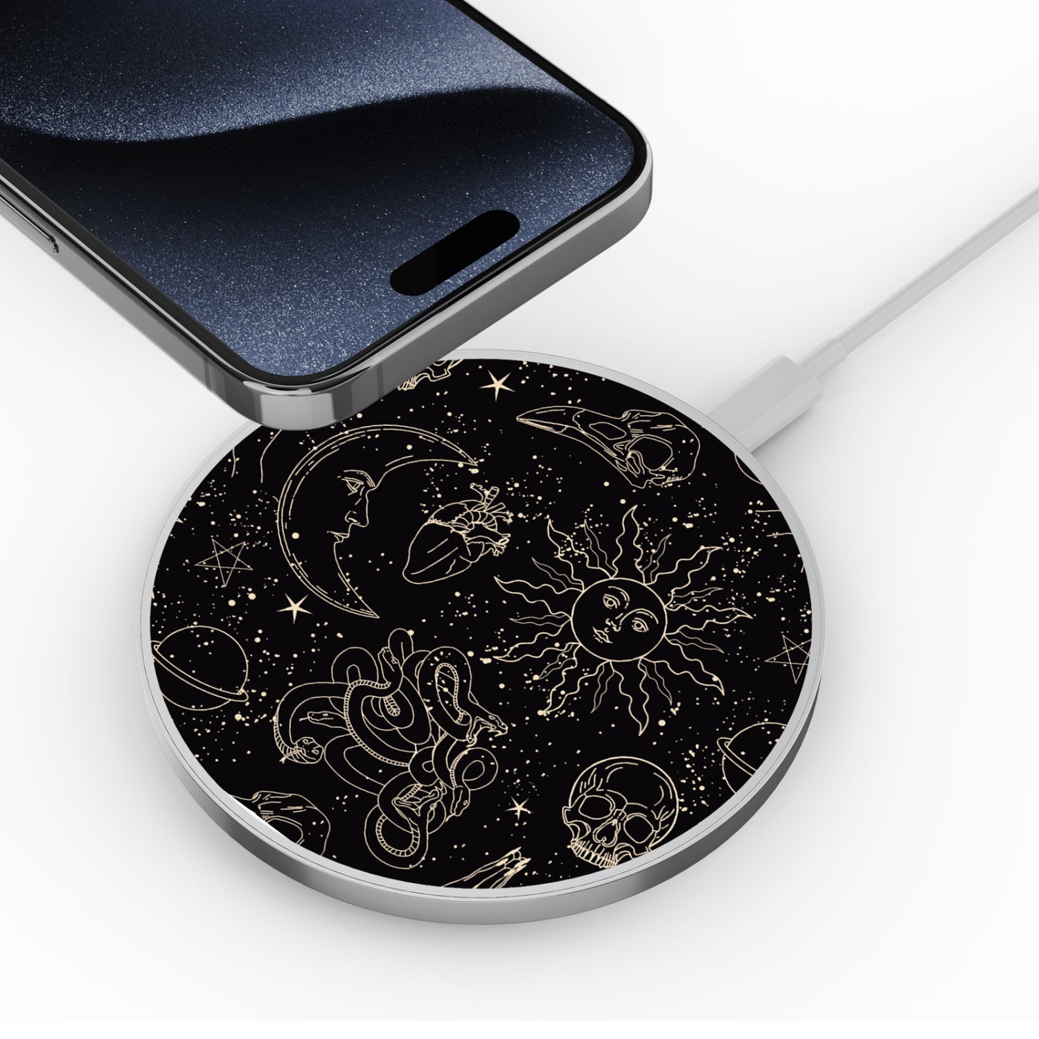 MyBat Design Lab Series Wireless Charging Pad - Silver - Mystic Elements - MCGWIRC22SL-412-4.jpg