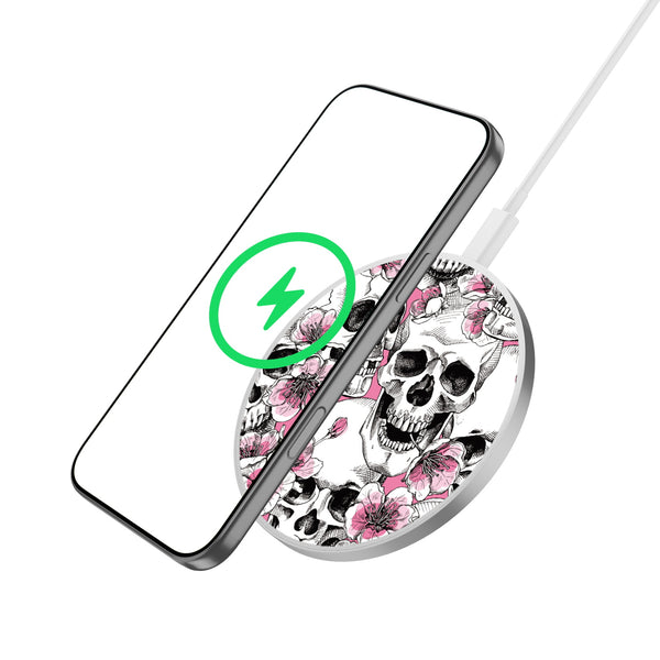 MyBat Design Lab Series Wireless Charging Pad - Silver - Death Blooms - MCGWIRC22SL-419-2.jpg