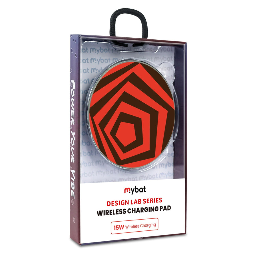 MyBat Design Lab Series Wireless Charging Pad - Silver - Downward Spiral