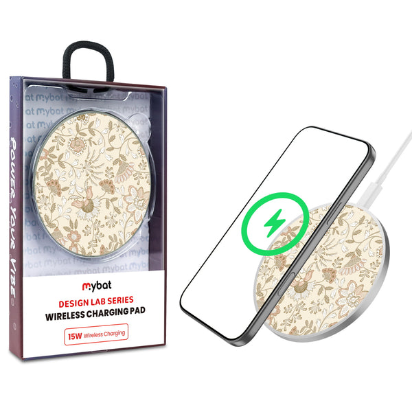 MyBat Design Lab Series Wireless Charging Pad - Silver - Jacobean Floral - MCGWIRC22SL-425-1.jpg