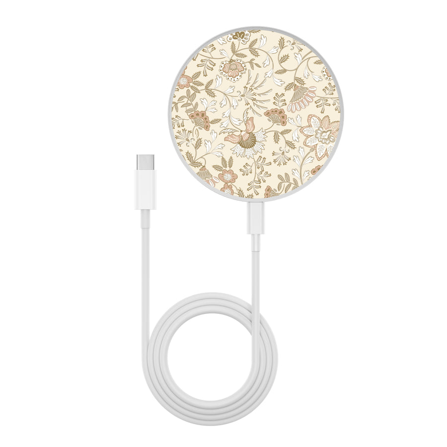 MyBat Design Lab Series Wireless Charging Pad - Silver - Jacobean Floral - MCGWIRC22SL-425-3.jpg