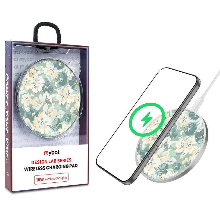 MyBat Design Lab Series Wireless Charging Pad - Silver - Vintage Garden