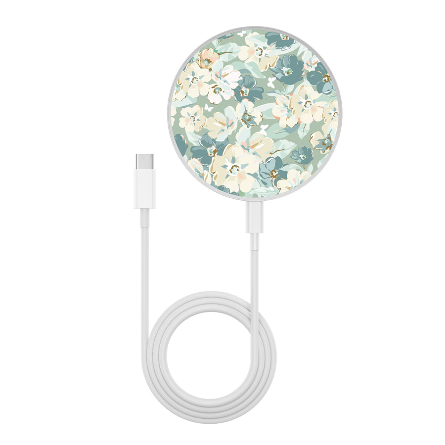 MyBat Design Lab Series Wireless Charging Pad - Silver - Vintage Garden - MCGWIRC22SL-432-3.jpg