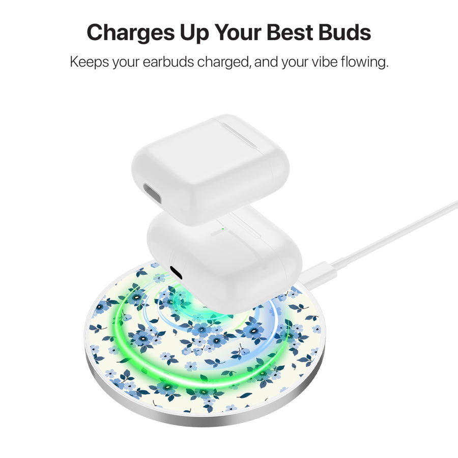 MyBat Design Lab Series Wireless Charging Pad - Silver - Porcelain Petals - MCGWIRC22SL-437-6.jpg