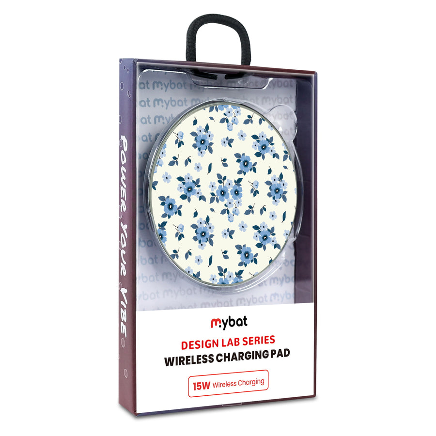 MyBat Design Lab Series Wireless Charging Pad - Silver - Porcelain Petals - MCGWIRC22SL-437-9.jpg