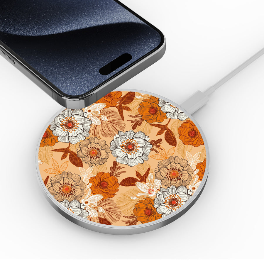 MyBat Design Lab Series Wireless Charging Pad - Silver - Retro Bouquet - MCGWIRC22SL-440-4.jpg