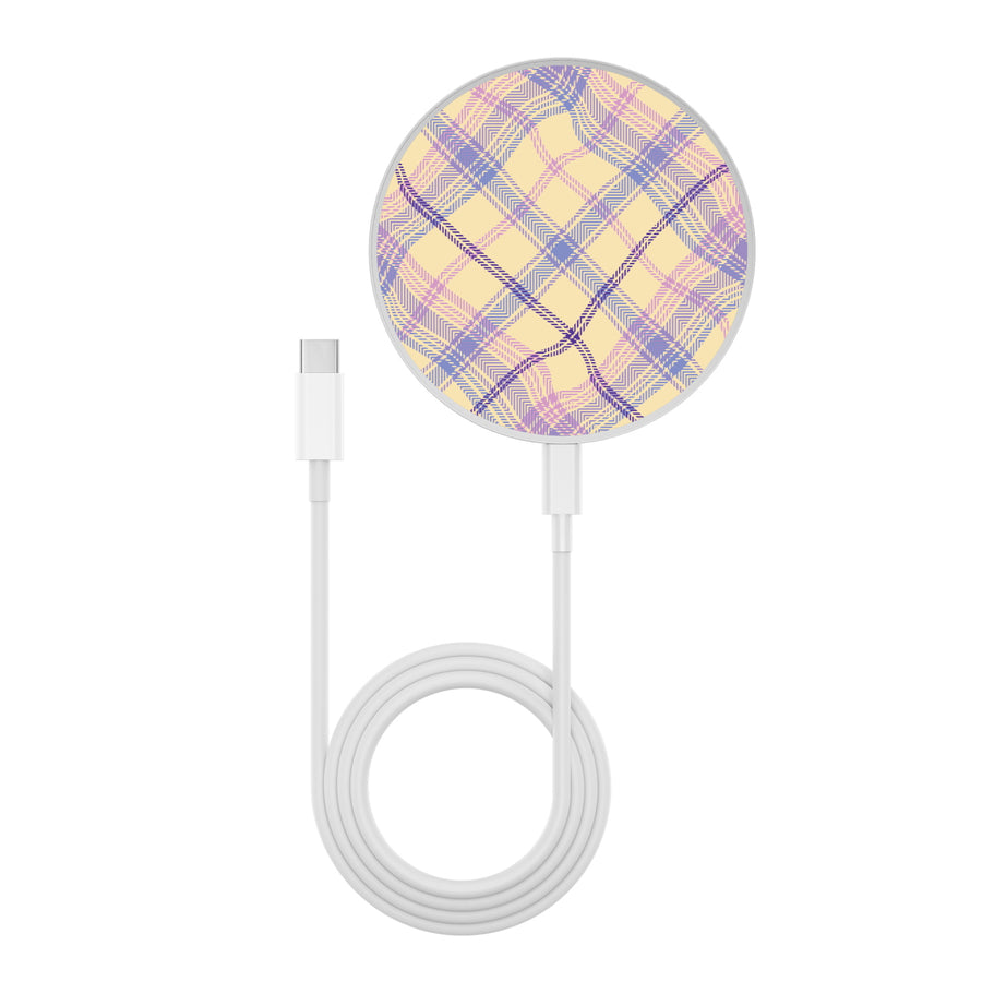 MyBat Design Lab Series Wireless Charging Pad - Silver - Wavy Plaid - MCGWIRC22SL-442-3.jpg