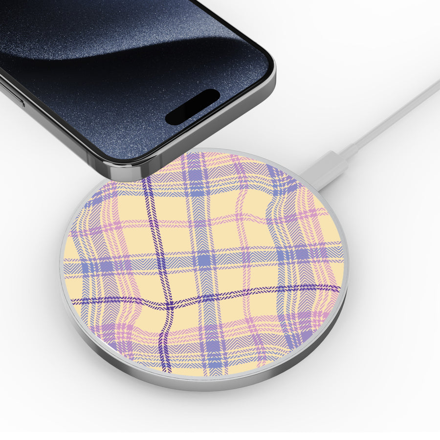 MyBat Design Lab Series Wireless Charging Pad - Silver - Wavy Plaid - MCGWIRC22SL-442-4.jpg