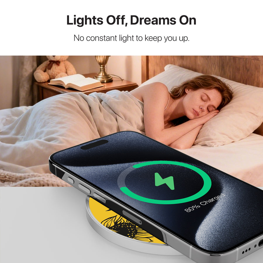 MyBat Design Lab Series Wireless Charging Pad - Silver - Golden Sunflowers - MCGWIRC22SL-444-8.jpg