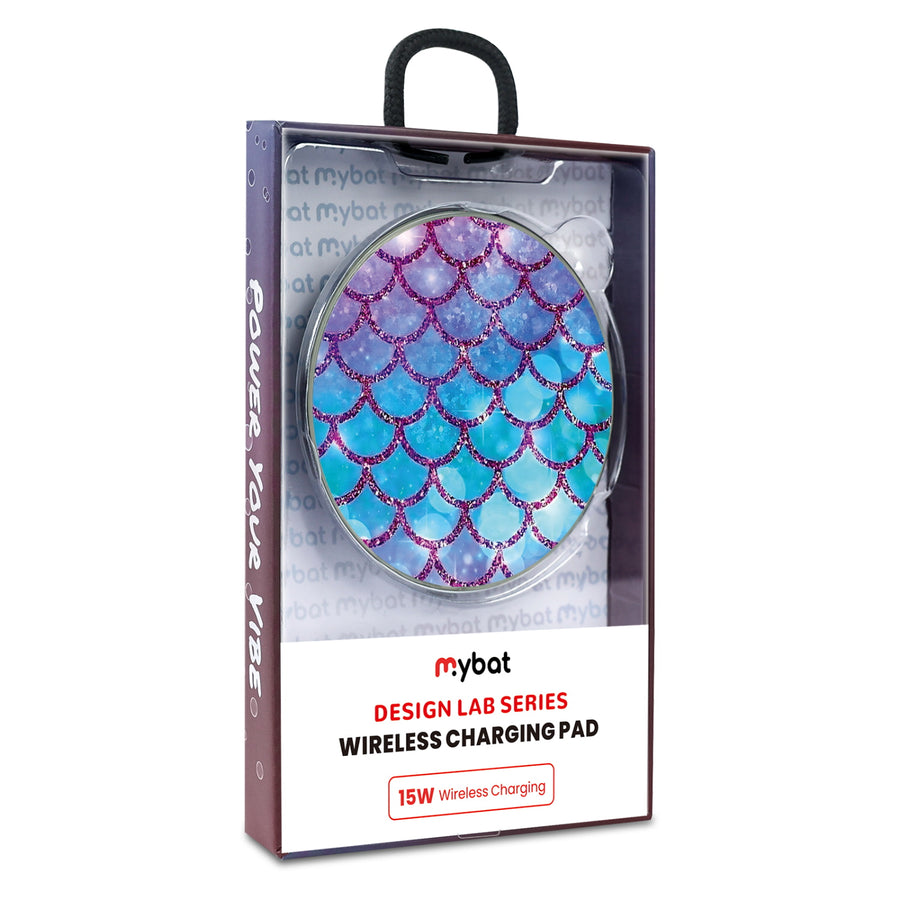 MyBat Design Lab Series Wireless Charging Pad - Silver - Mermaid Scales - MCGWIRC22SL-458-9.jpg