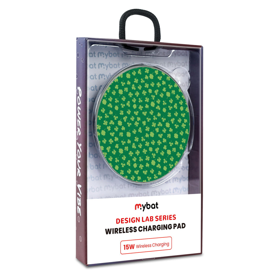 MyBat Design Lab Series Wireless Charging Pad - Silver - Lucky Clover - MCGWIRC22SL-466-9.jpg