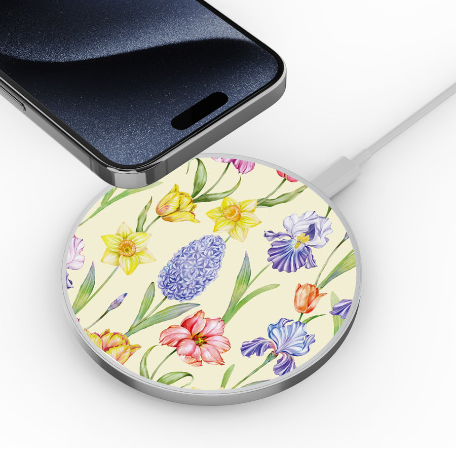 MyBat Design Lab Series Wireless Charging Pad - Silver - Spring Has Sprung - MCGWIRC22SL-467-4.jpg