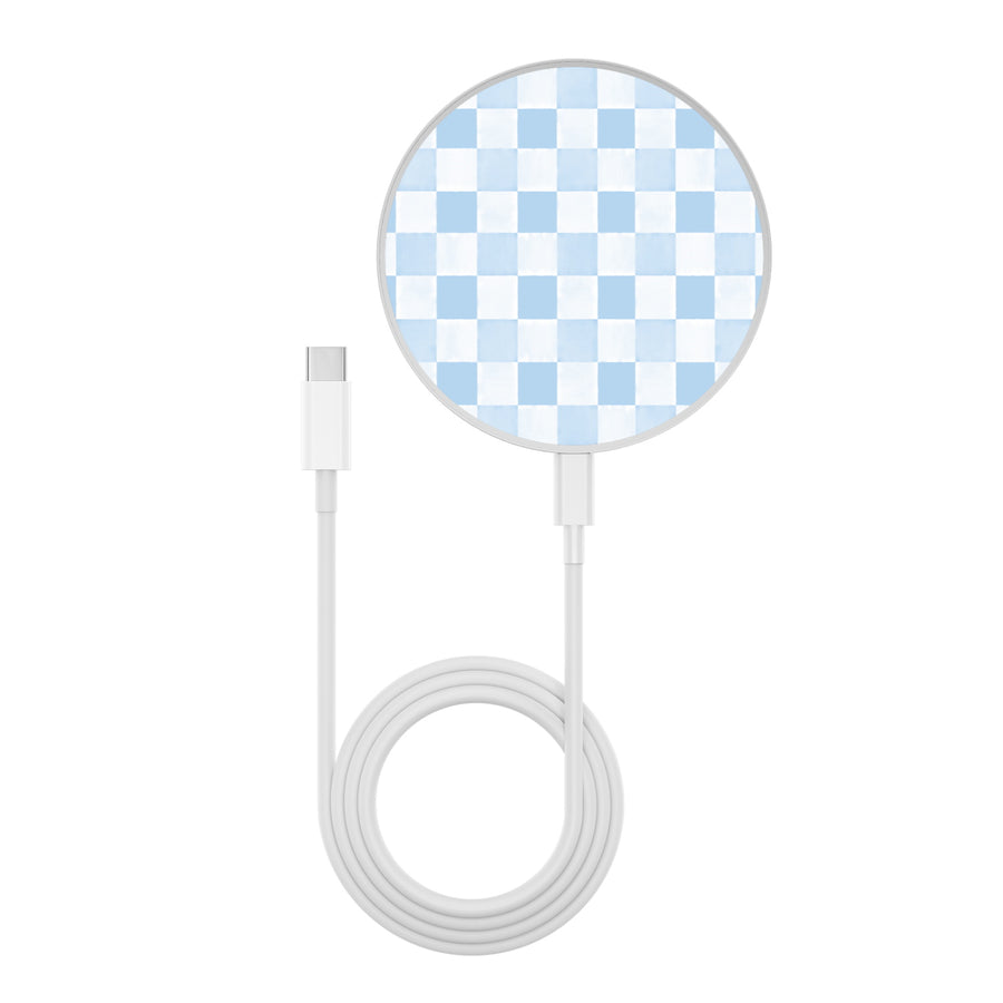 MyBat Design Lab Series Wireless Charging Pad - Silver - Sky Blue Check - MCGWIRC22SL-478-3.jpg