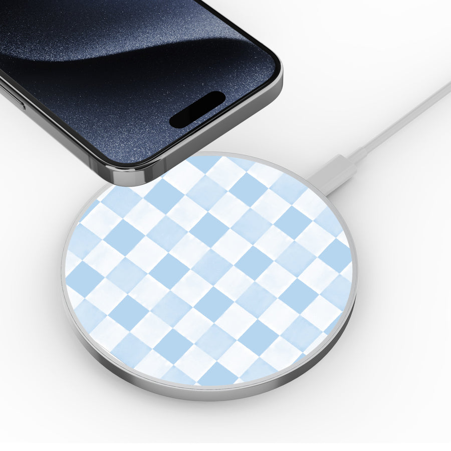 MyBat Design Lab Series Wireless Charging Pad - Silver - Sky Blue Check - MCGWIRC22SL-478-4.jpg