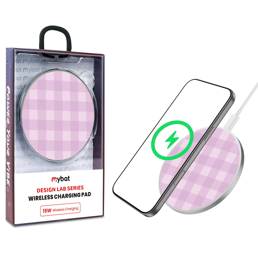 MyBat Design Lab Series Wireless Charging Pad - Silver - Purple Plaid - MCGWIRC22SL-483-1.jpg