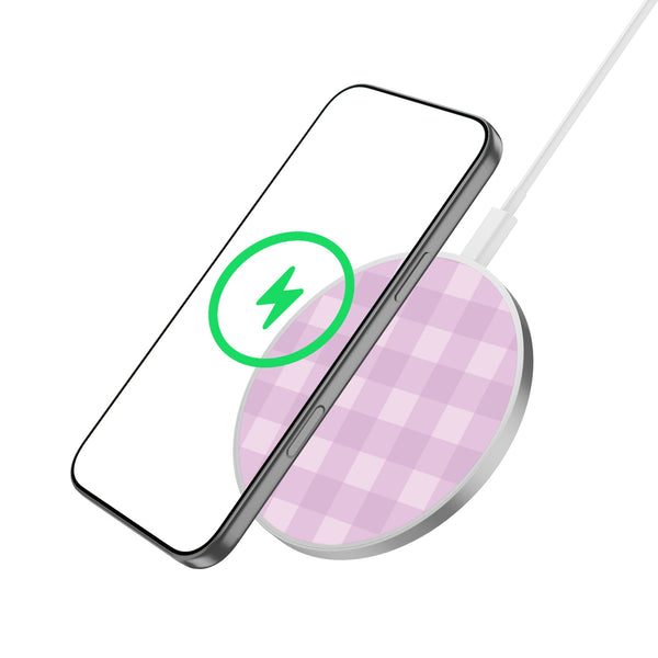 MyBat Design Lab Series Wireless Charging Pad - Silver - Purple Plaid - MCGWIRC22SL-483-2.jpg