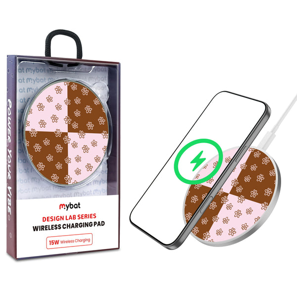 MyBat Design Lab Series Wireless Charging Pad - Silver - Flower Patches - MCGWIRC22SL-484-1.jpg