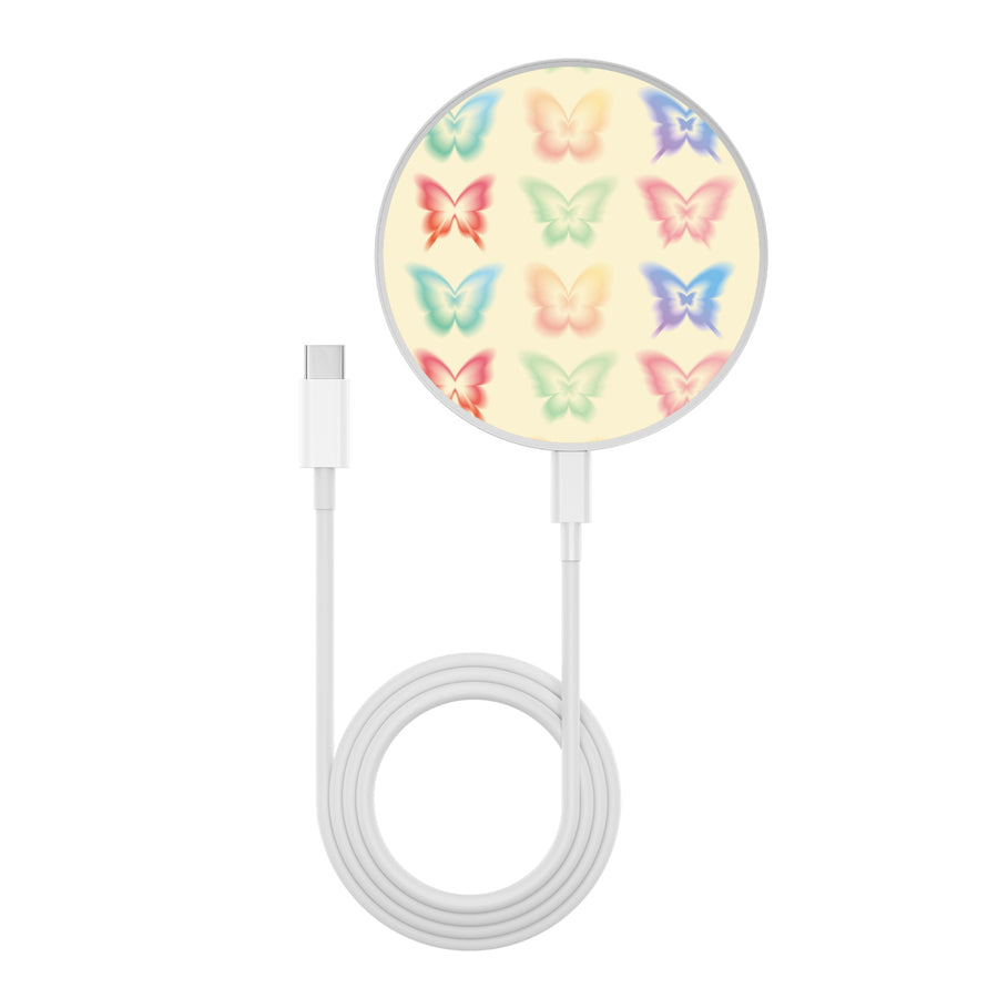 MyBat Design Lab Series Wireless Charging Pad - Silver - Technicolor Butterflies - MCGWIRC22SL-487-3.jpg
