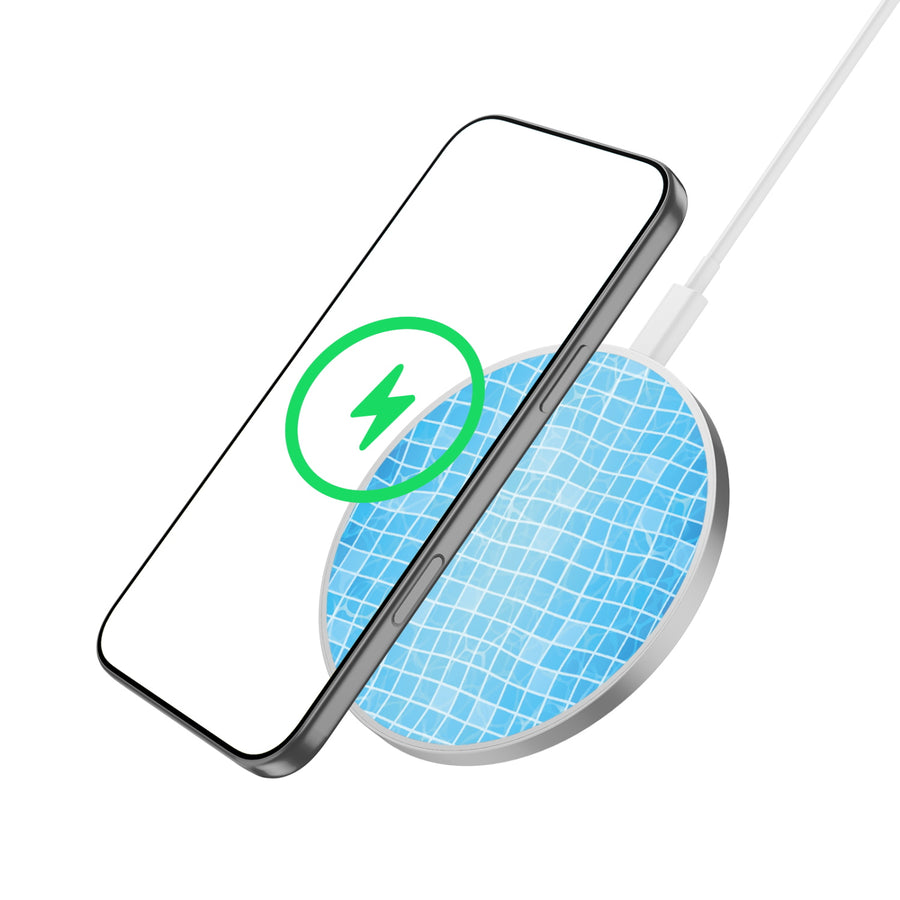 MyBat Design Lab Series Wireless Charging Pad - Silver - Pool Tile - MCGWIRC22SL-504-2.jpg