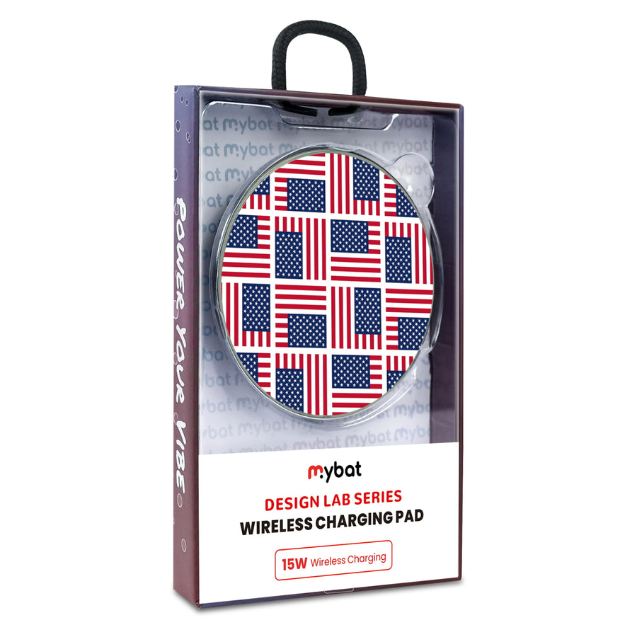 MyBat Design Lab Series Wireless Charging Pad - Silver - Flag Patchwork - MCGWIRC22SL-519-20.JPG