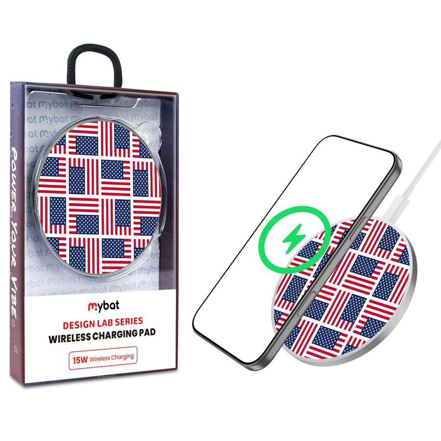 MyBat Design Lab Series Wireless Charging Pad - Silver - Flag Patchwork - MCGWIRC22SL-519.JPG