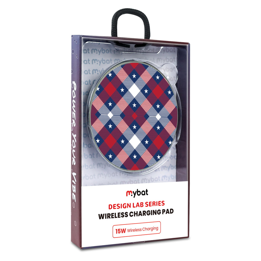 MyBat Design Lab Series Wireless Charging Pad - Silver - Americana Plaid - MCGWIRC22SL-523-20.JPG