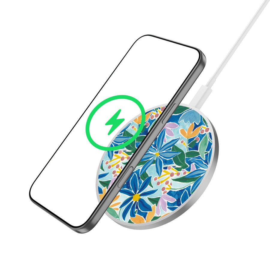 MyBat Design Lab Series Wireless Charging Pad - Silver - Exotic Bloom - MCGWIRC22SL-529-1.JPG