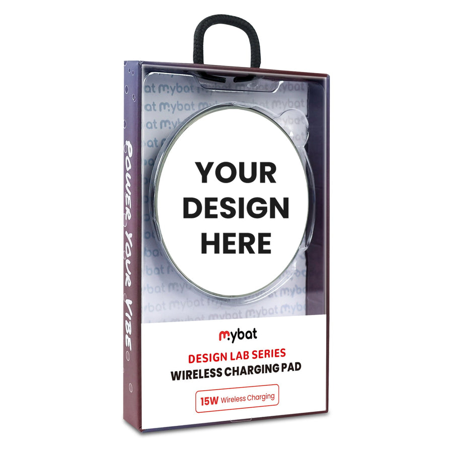 MyBat Design Lab Series Wireless Charging Pad - Silver - Custom Prints Only (No Blanks)