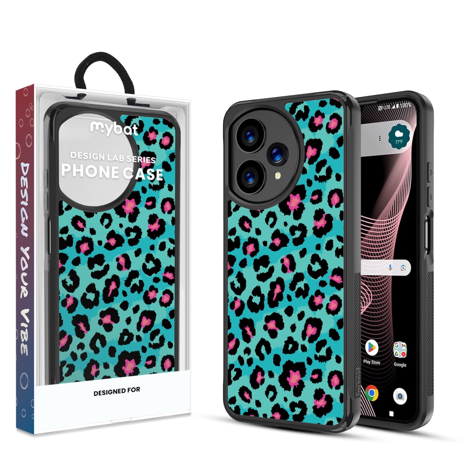 MyBat Design Lab Series Case for Cricket Icon Plus 2026 - Multicolor Leopard