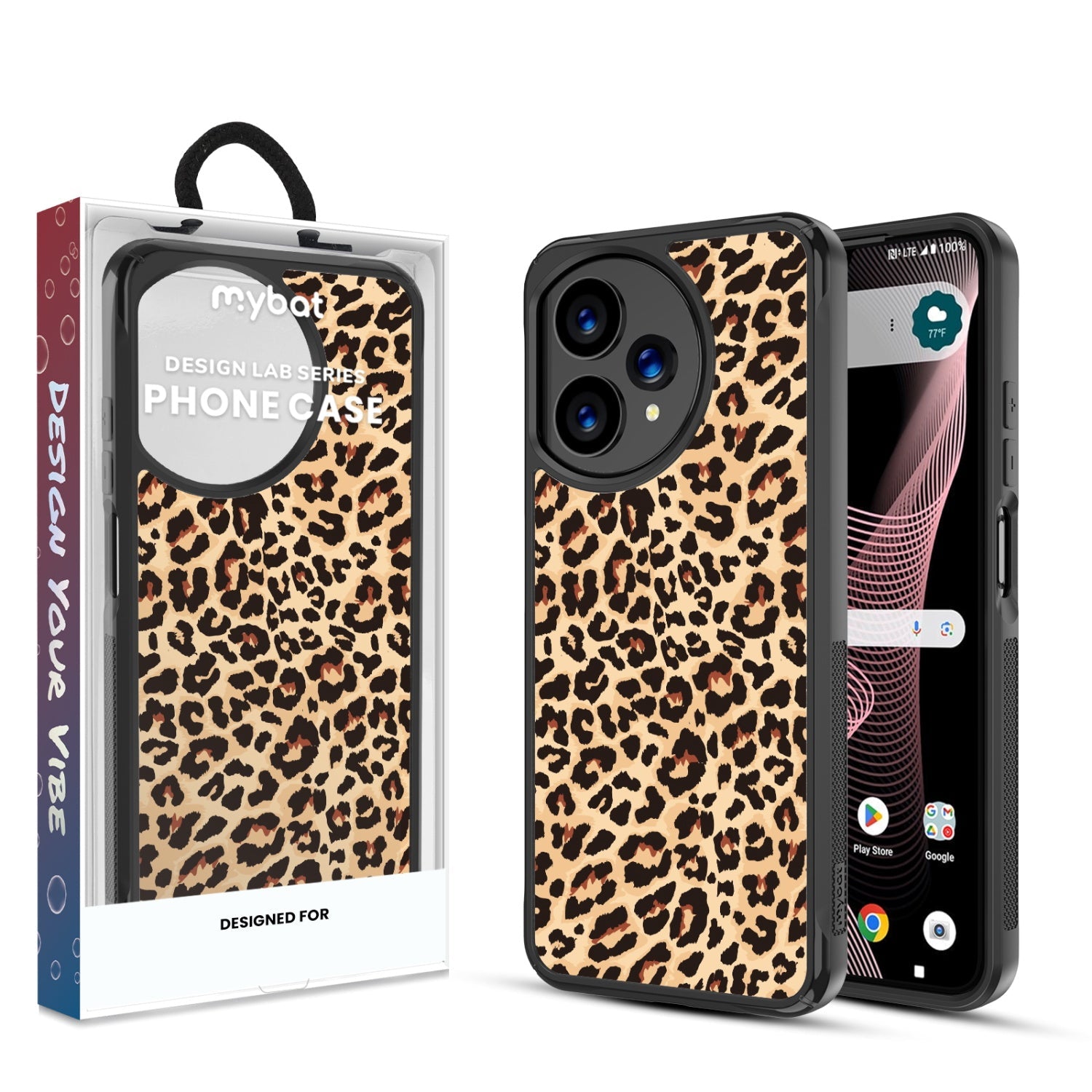 MyBat Design Lab Series Case for Cricket Icon Plus 2026 - Leopard Print