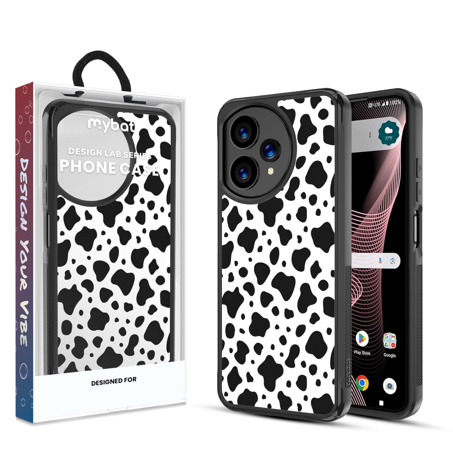 MyBat Design Lab Series Case for Cricket Icon Plus 2026 - Original Cow Print