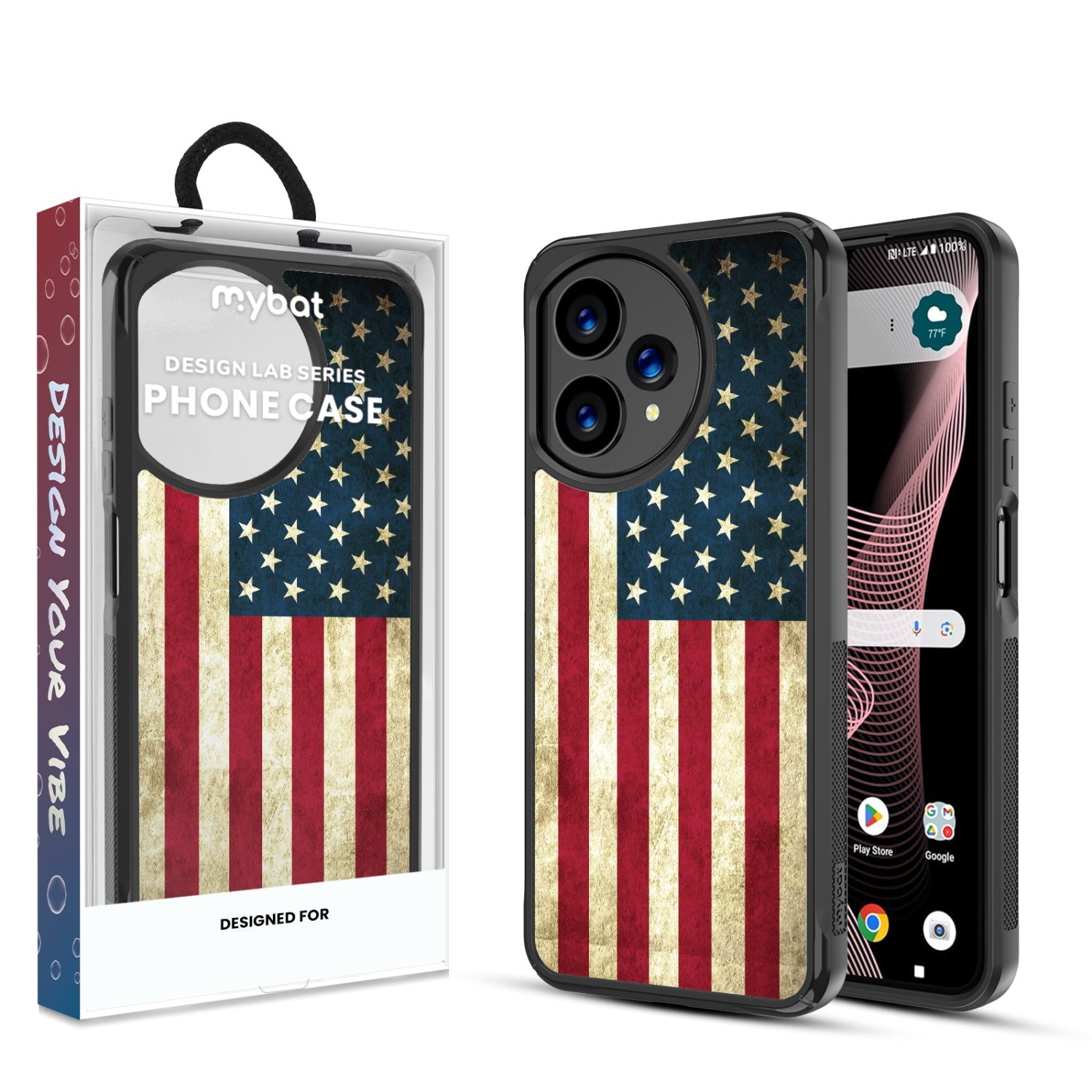 MyBat Design Lab Series Case for Cricket Icon Plus 2026 - American Flag