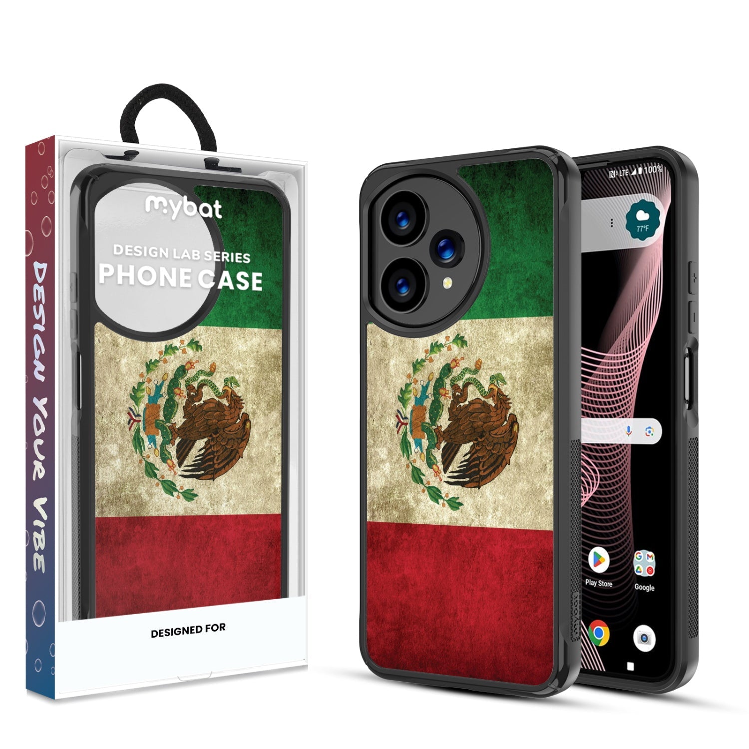 MyBat Design Lab Series Case for Cricket Icon Plus 2026 - Mexican Flag