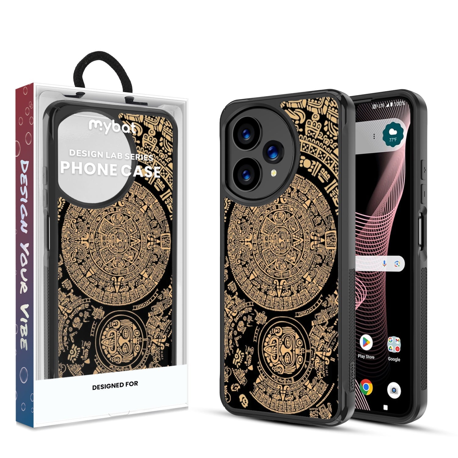 MyBat Design Lab Series Case for Cricket Icon Plus 2026 - Mayan Calendar