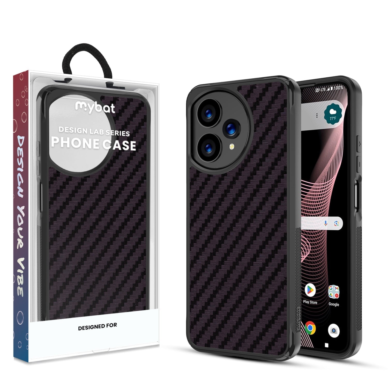 MyBat Design Lab Series Case for Cricket Icon Plus 2026 - Carbon Fiber