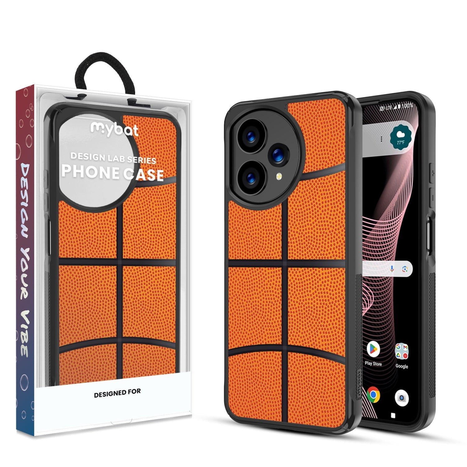 MyBat Design Lab Series Case for Cricket Icon Plus 2026 - Basketball