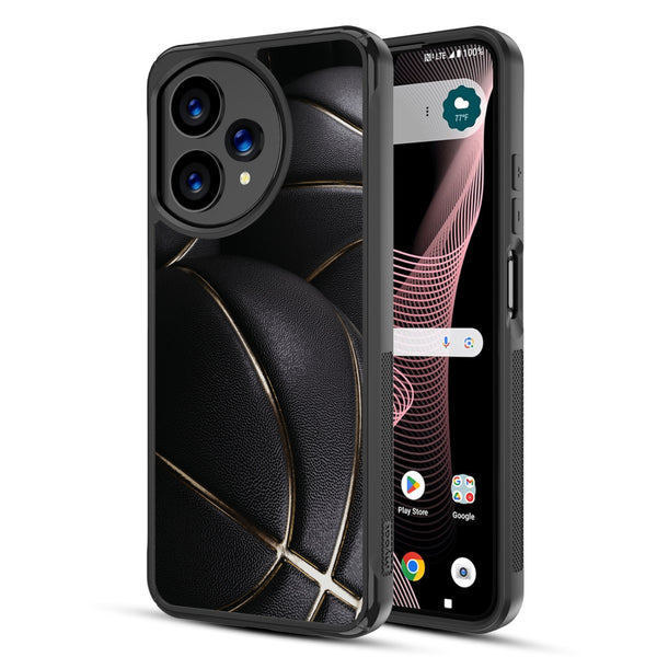 MyBat Design Lab Series Case for Cricket Icon Plus 2026 - Black Basketballs - MCICON7CSLESMP090-2.jpg
